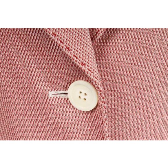 CLASSIQUES ENTIER Red & White Textured Blazer - Picture 4 of 5